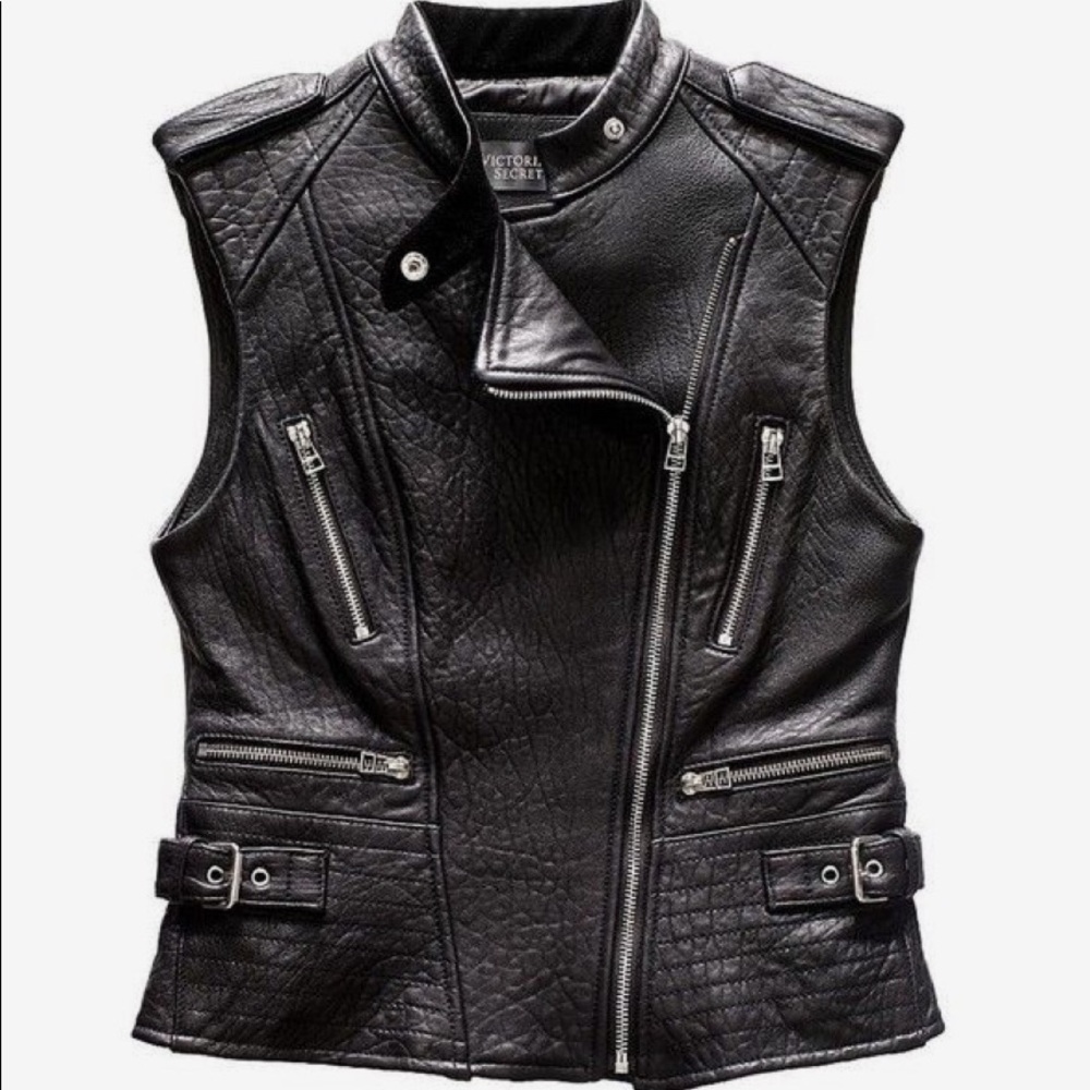 Leather Moto Vest